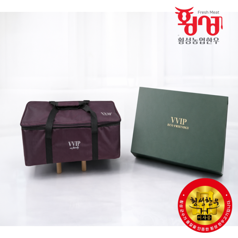 강원더몰,횡성농업한우 1+등급 횡성한우 명품 선물 세트 6구 등심 구이용 로스 2.4kg